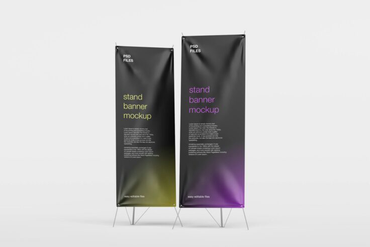 View Information about Simple Stand Banner Mockup