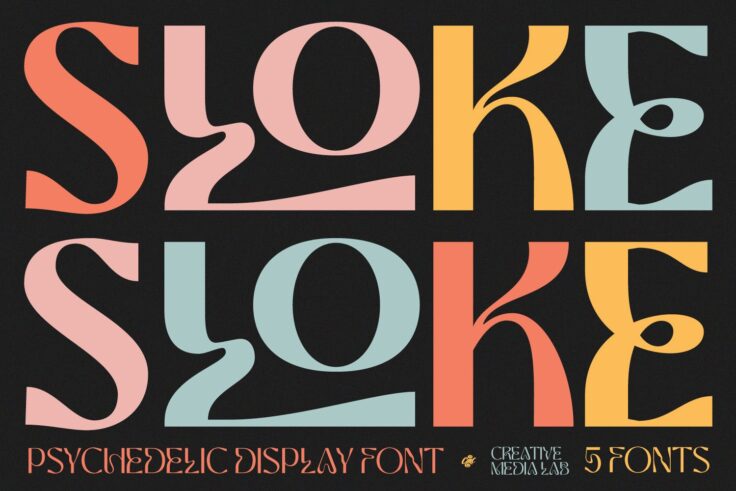 View Information about Sloke Colorful Psychedelic Font