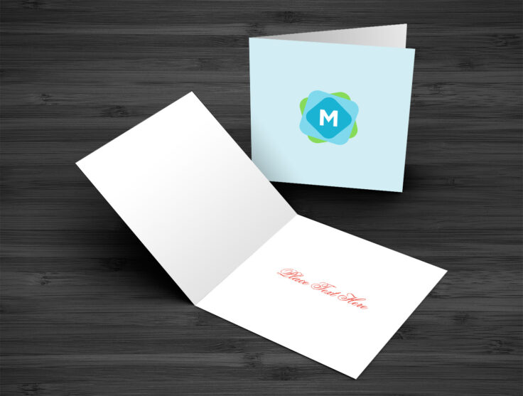 View Information about Square Greeting Card Mockup
