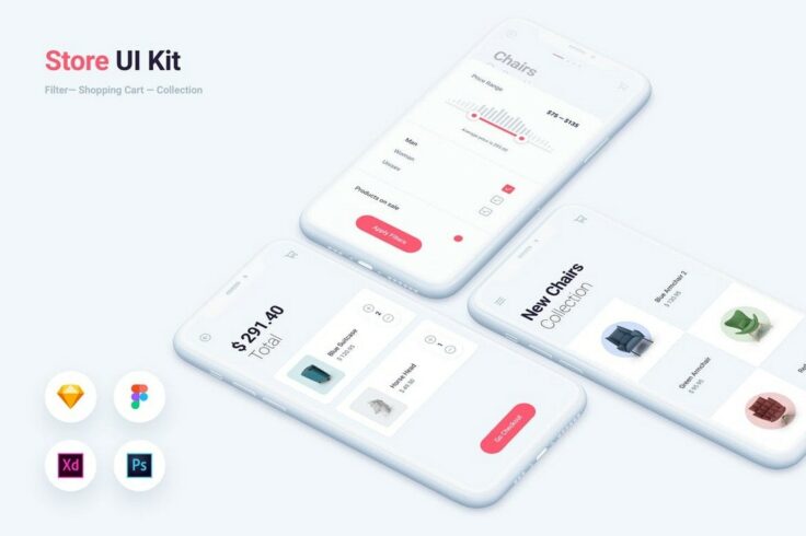 View Information about Store & Shopping App UI Kit Templates
