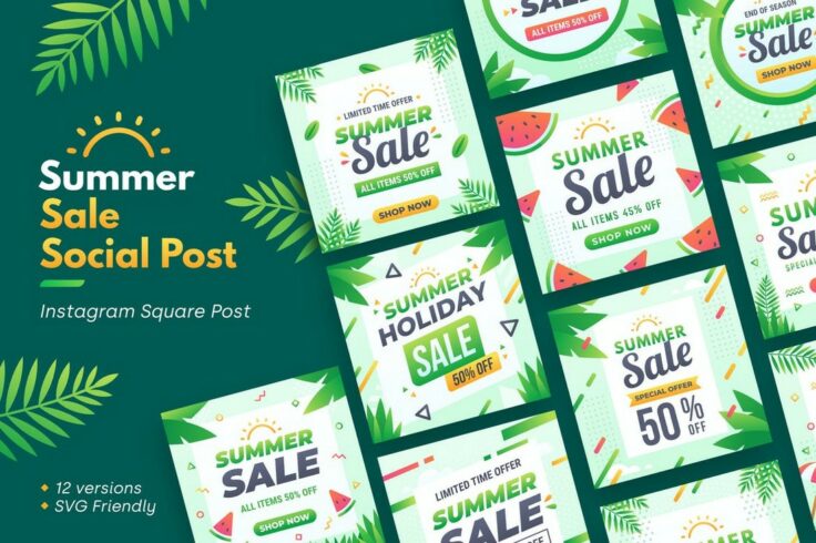 View Information about Summer Sale Social Media Post Templates