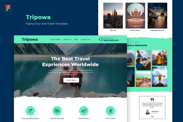 View Information about Tripowa Figma Tour & Travel Template