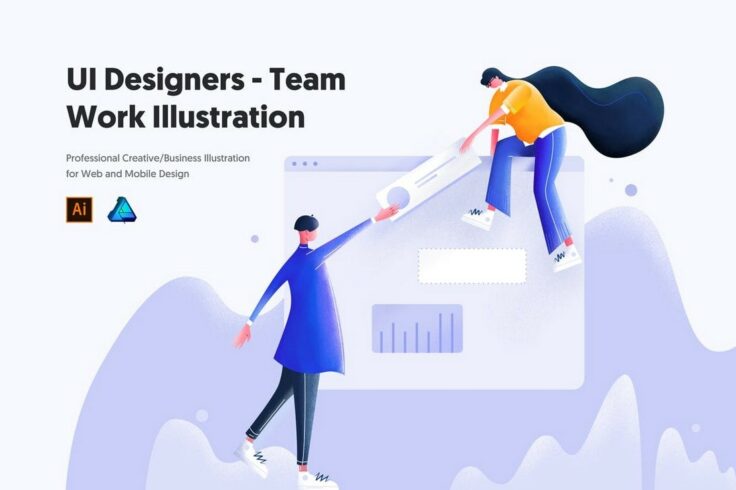 View Information about UI Designers Team Work Illustration