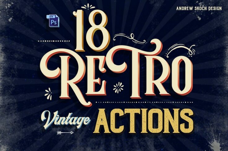 View Information about Vintage Text Photoshop Action