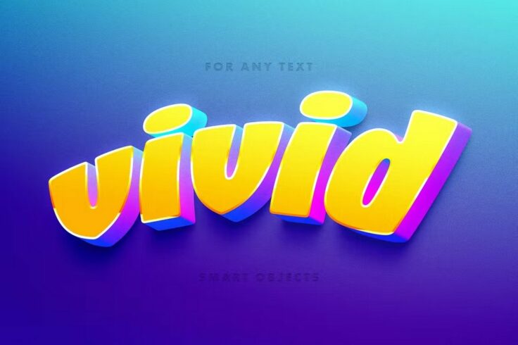 View Information about Vivid Toon 3D Text Effect for Photoshop