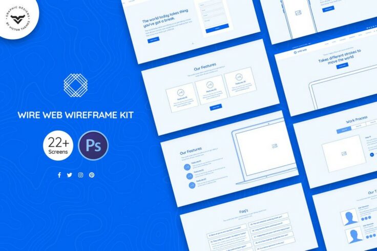 View Information about Wire Web Wireframe Kit PSD Templates