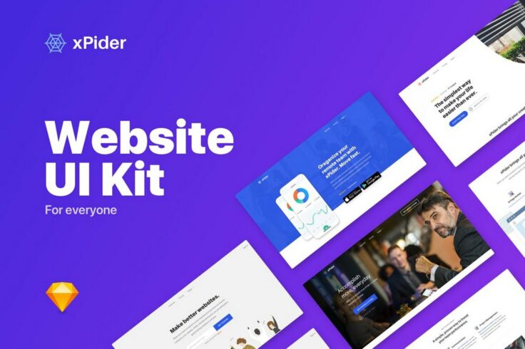 View Information about xPider Website UI Kit Sketch Template